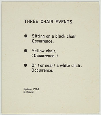 Three Chair Events (1961)